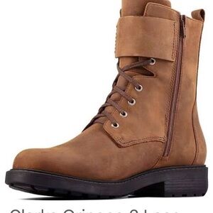 Clark's Orinoco 2 Lace Zip Boots, Snuff Leather, Sz 10